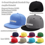 6 Panel Black 3D Embroidery Men's Women's Snapback Baseball Cap Wholesale Embroidered  Logo Custom Snapback Hats