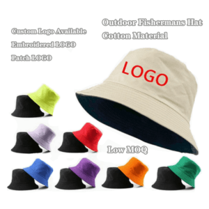Unisex Outdoor Wide Brim Fishing Sport Bucket Cap Fashion Cotton Custom Bucket Hats Embroidery Logo Ladies Sun Hat